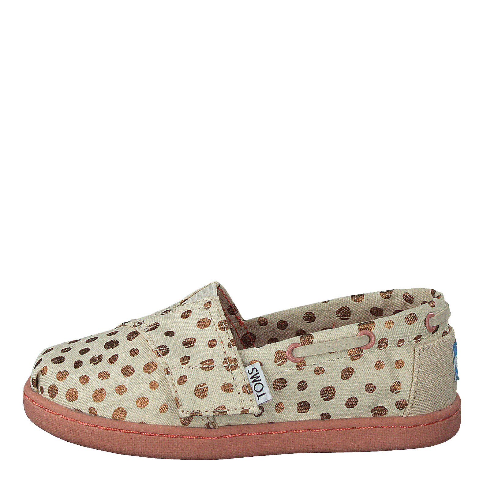toms rose gold polka dot shoes