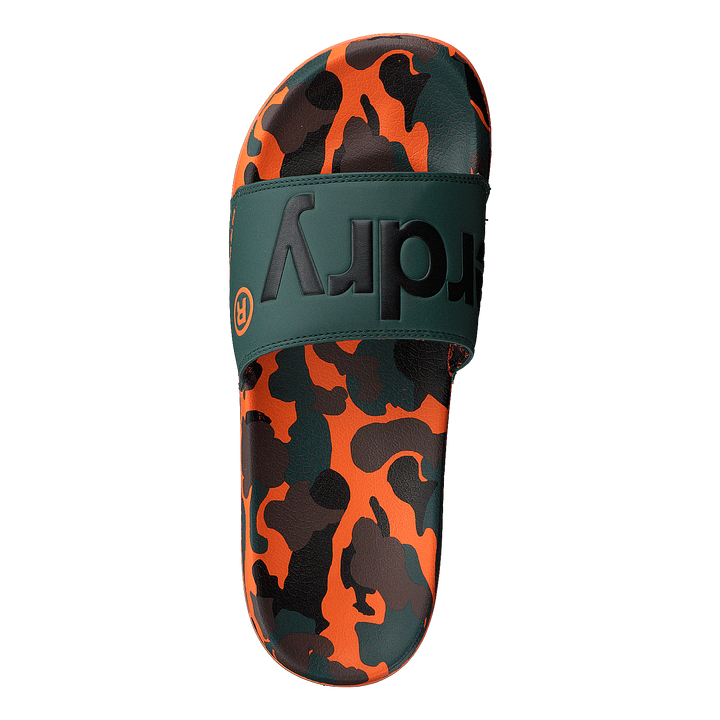 Superdry Aop Beach Slide Khaki/black/orange
