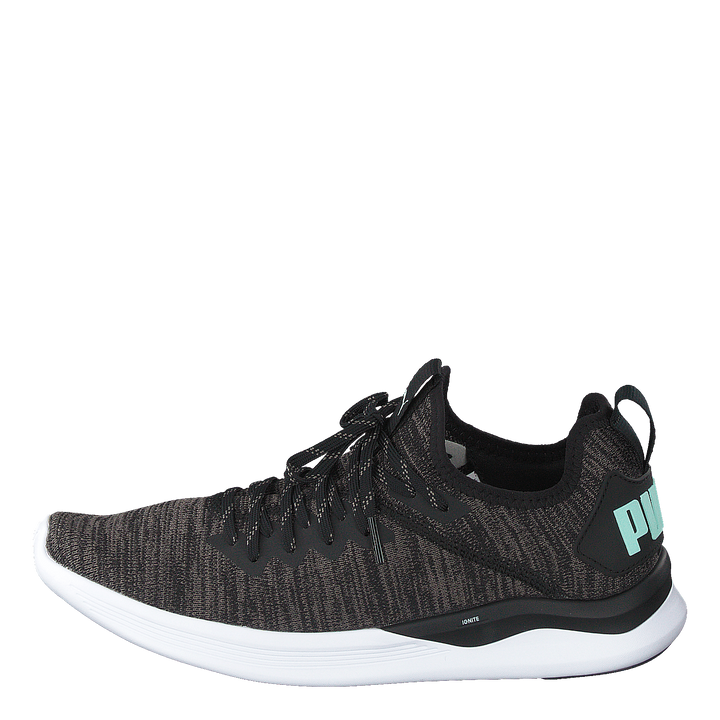 Ignite Flash Evoknit Sr Wn's Puma Black-charcoal Gray-aqua