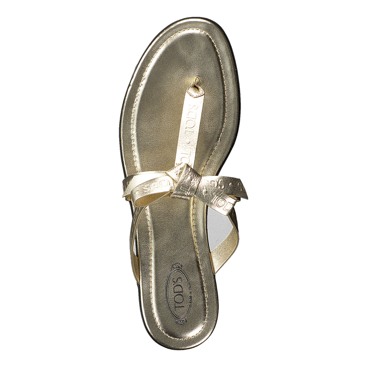 Gomma Bow Sandal Flan