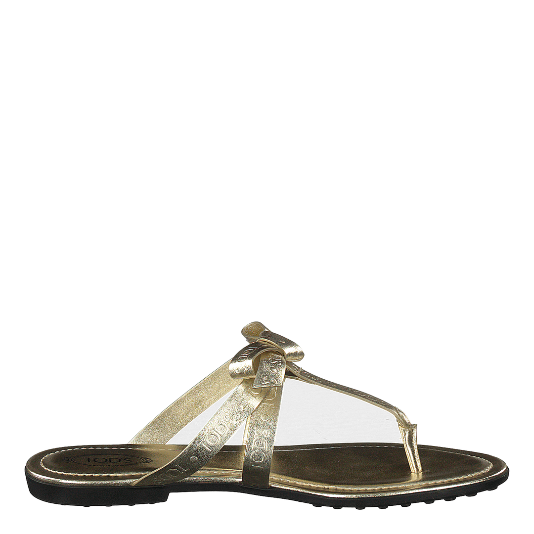 Gomma Bow Sandal Flan