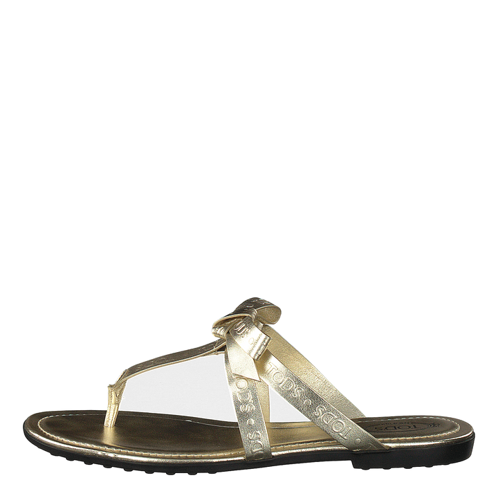 Gomma Bow Sandal Flan