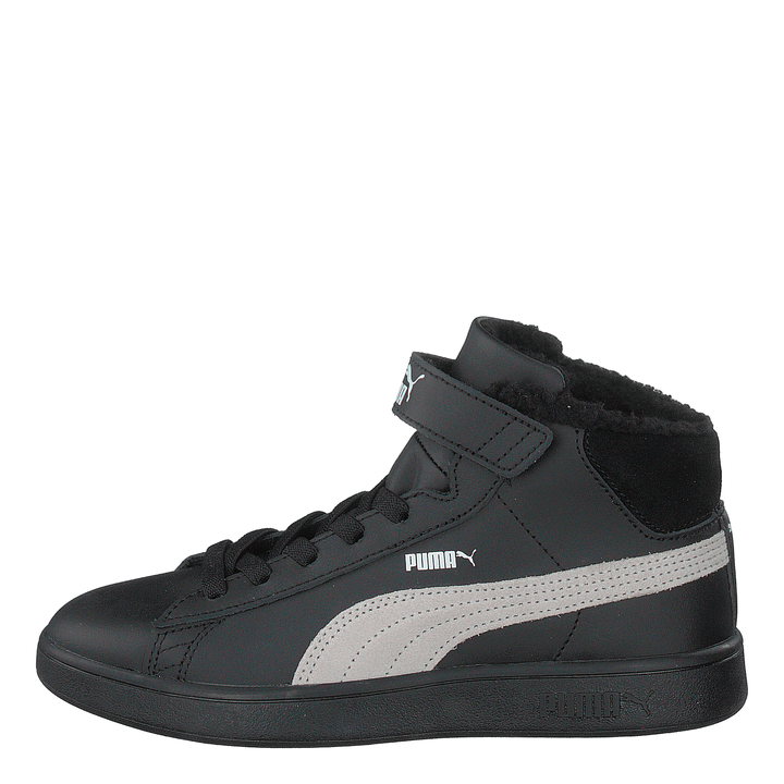 Puma Smash V2 Mid L Fur Ps Puma Black-whisper White