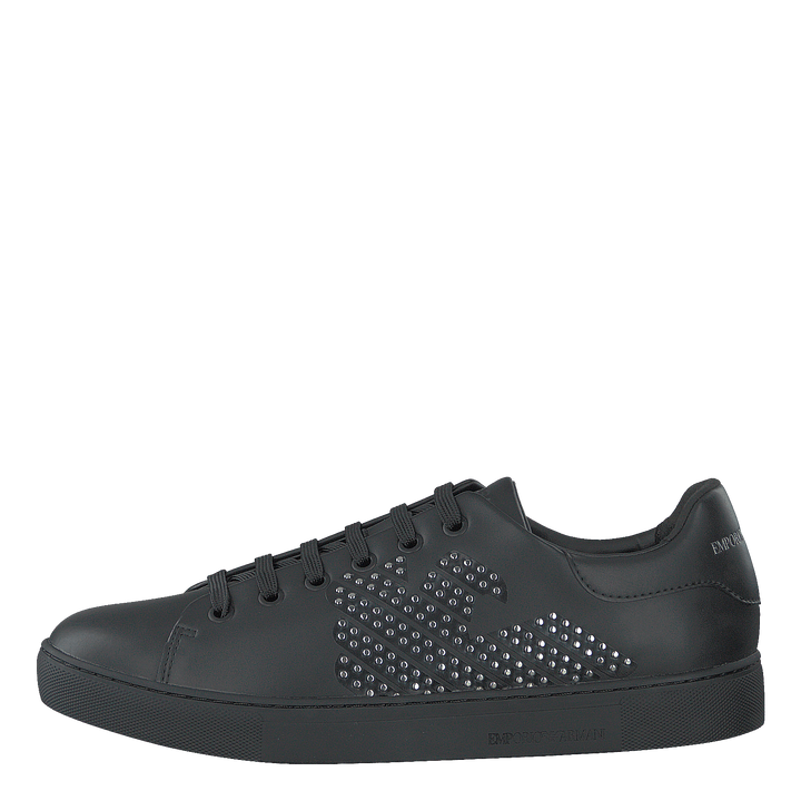Lace Up Sneaker B168 Black+silver