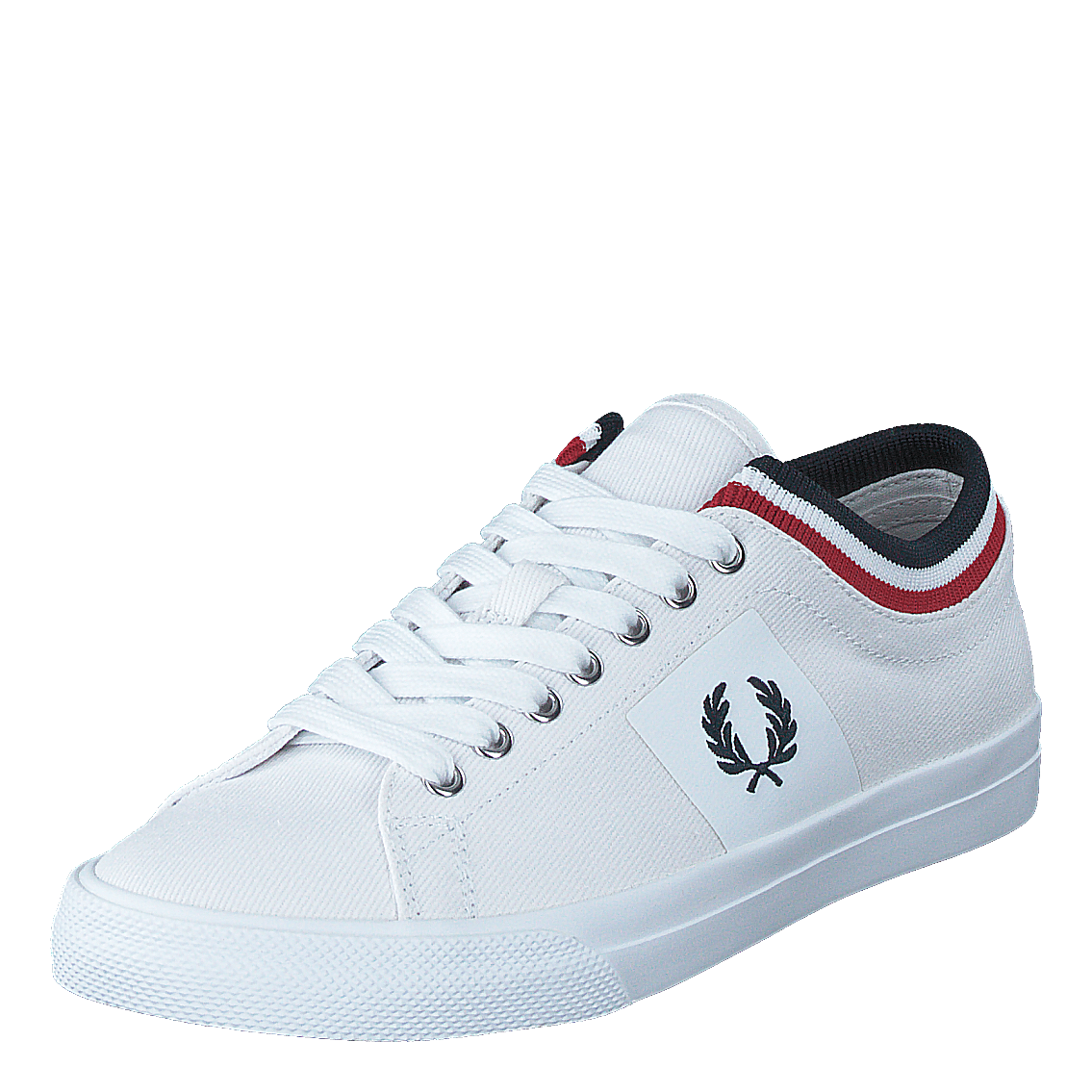 Underspin Tipped Cuff Twill White/navy - Main Image