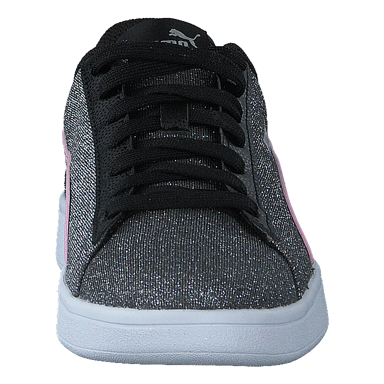 Puma Smash V2 Glitz Glam Jr Black-pinklady