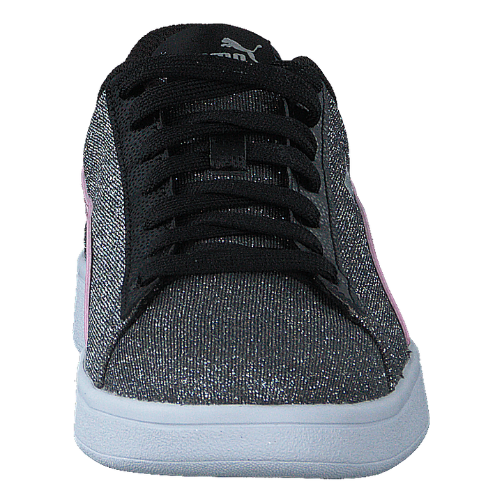 Puma Smash V2 Glitz Glam Jr Black-pinklady