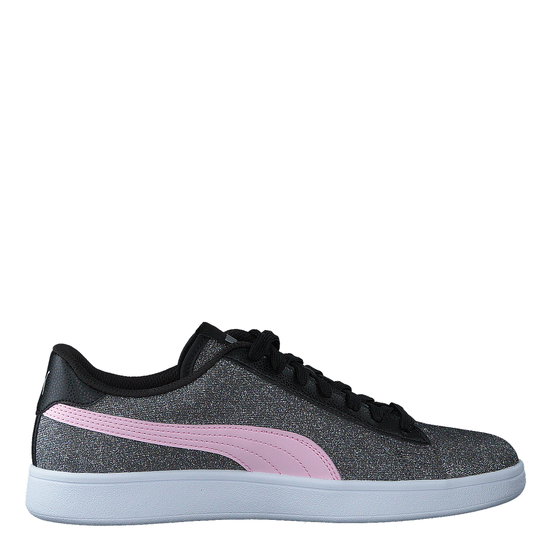 Puma Smash V2 Glitz Glam Jr Black-pinklady