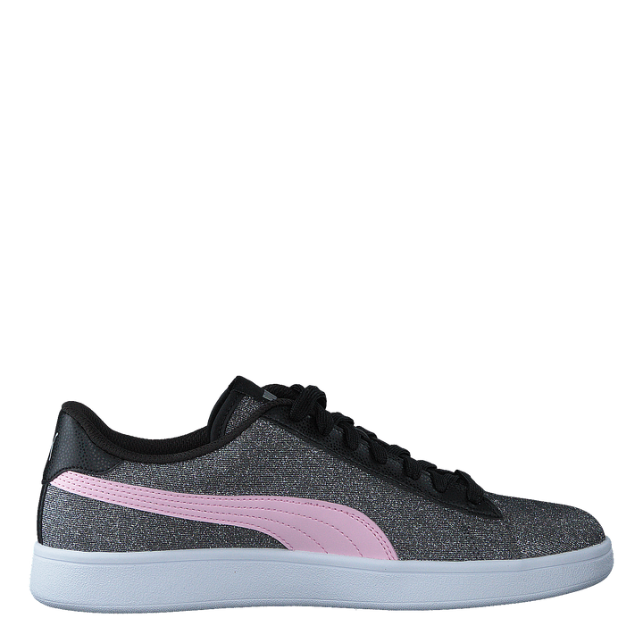 Puma Smash V2 Glitz Glam Jr Black-pinklady