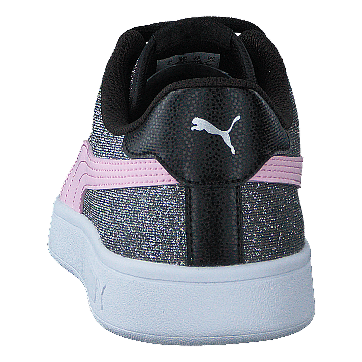 Puma Smash V2 Glitz Glam Jr Black-pinklady