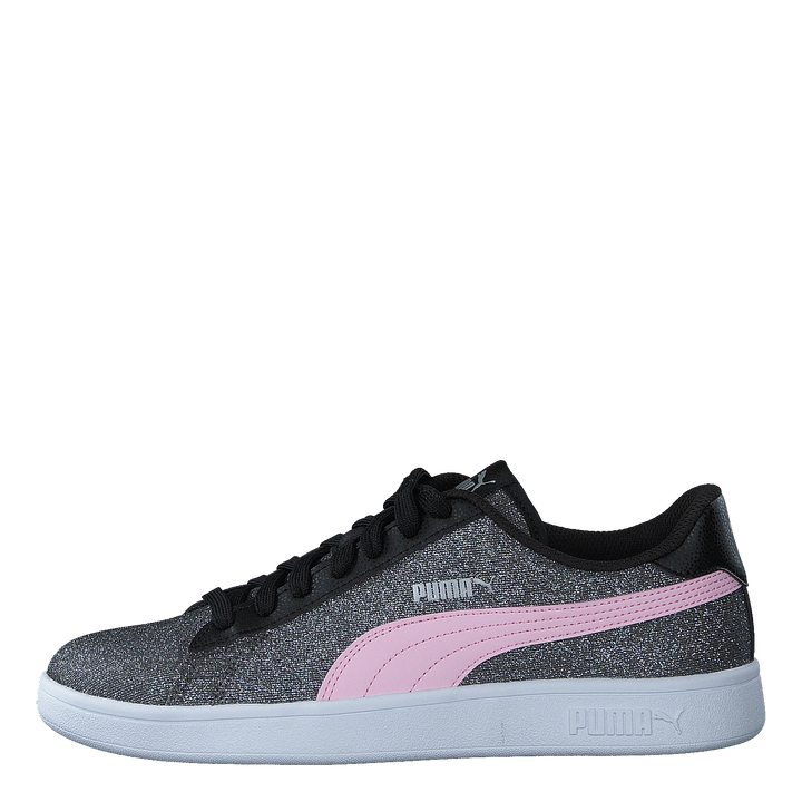 Puma Smash V2 Glitz Glam Jr Black-pinklady