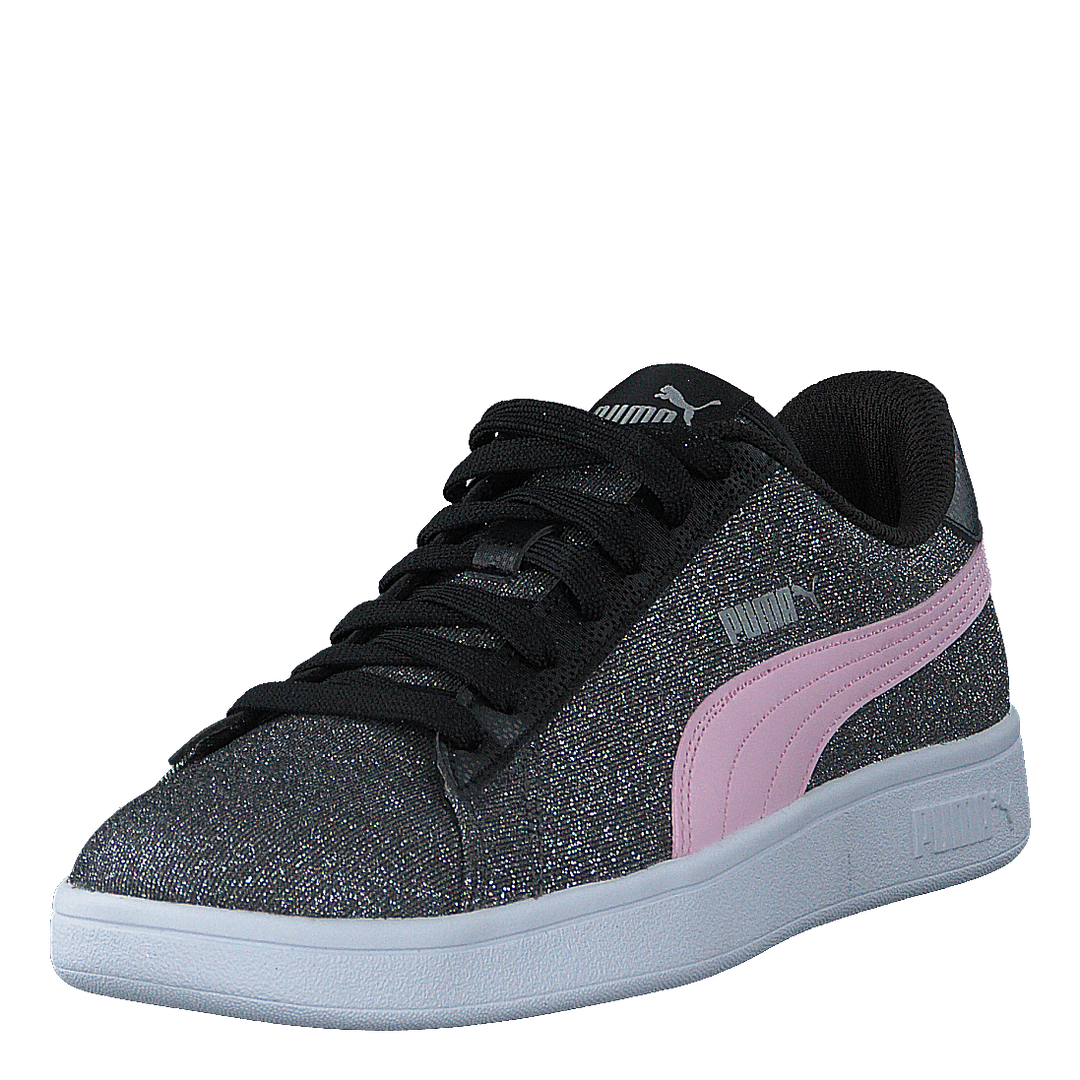 Puma Smash V2 Glitz Glam Jr Black-pinklady