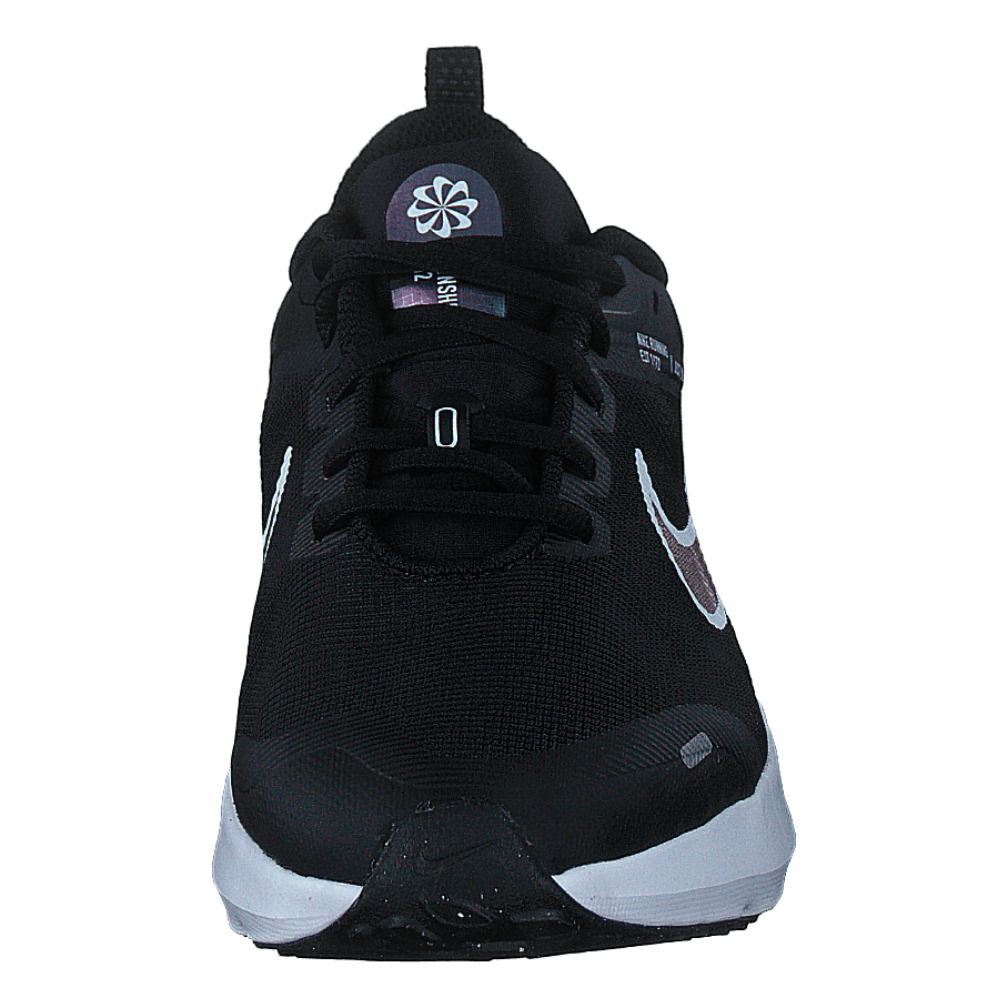Downshifter 12 Big Kids' Road Running Shoes BLACK/WHITE-DK SMOKE GREY