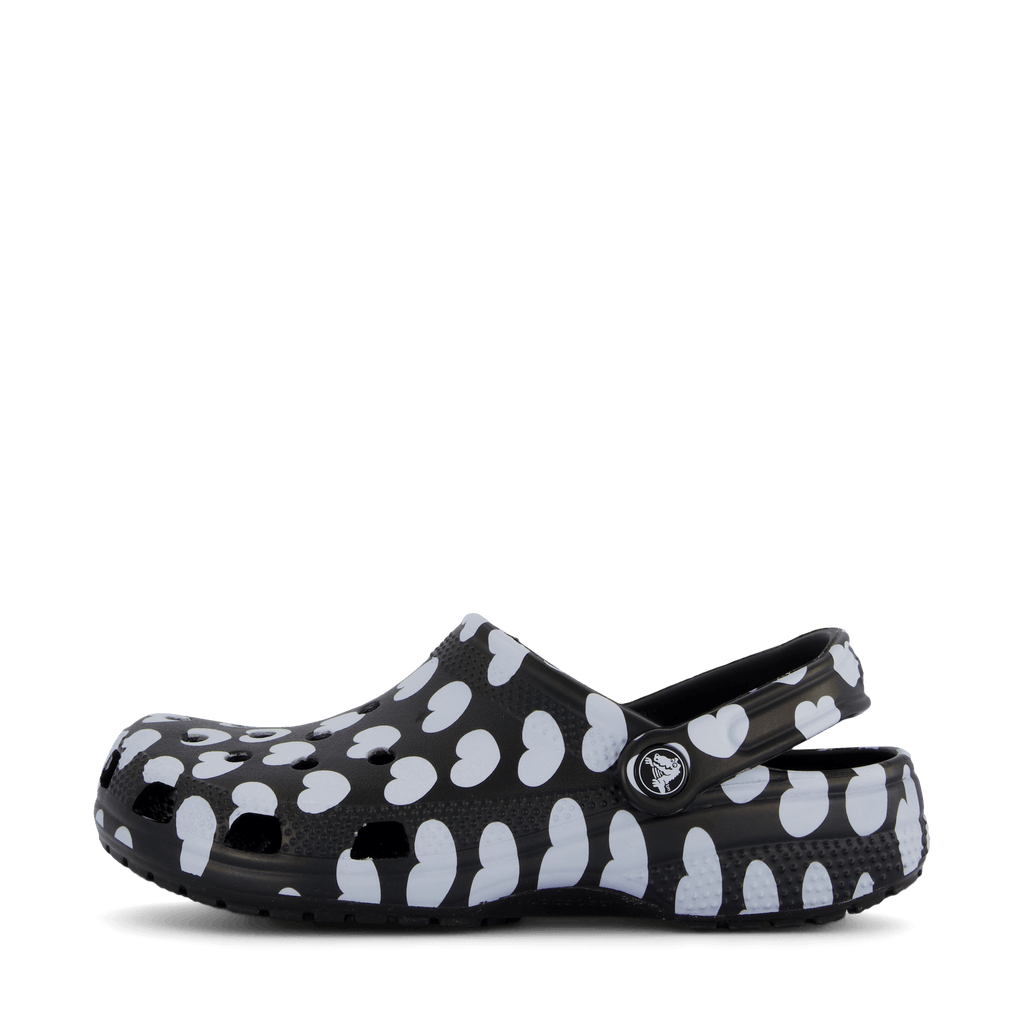 Crocs Classic Heart Print Clog Black / White – Heppo.com