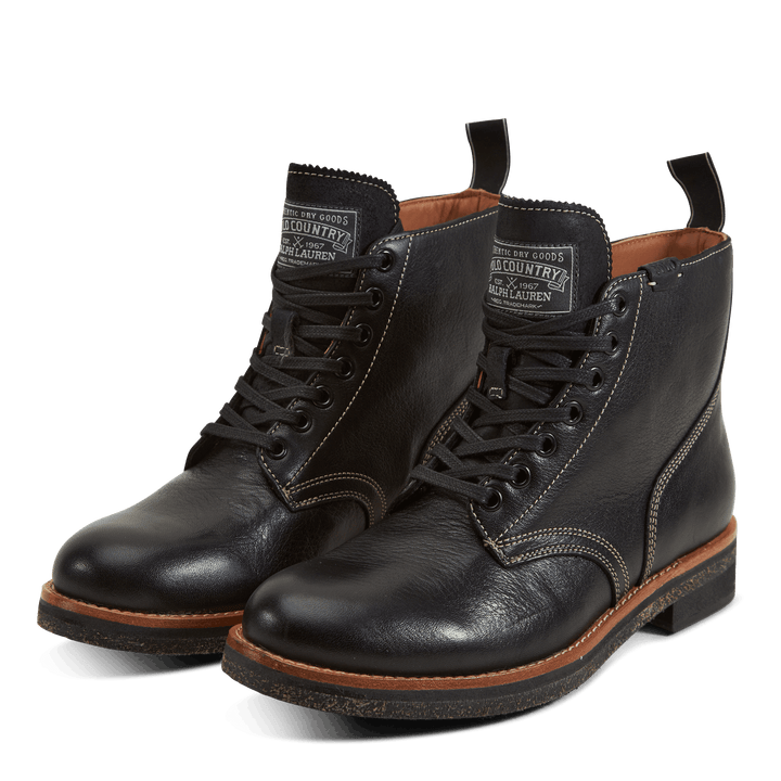 Tumbled Leather Boot Black
