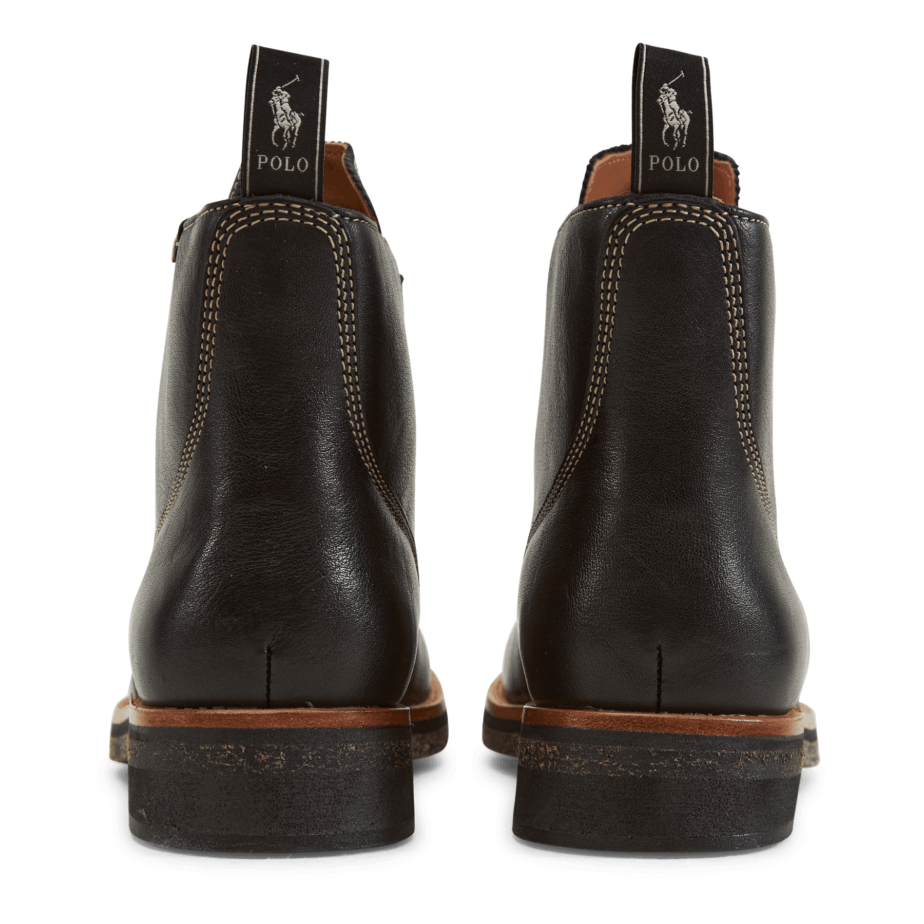 Polo Ralph Lauren Tumbled Leather Boot Black Heppo