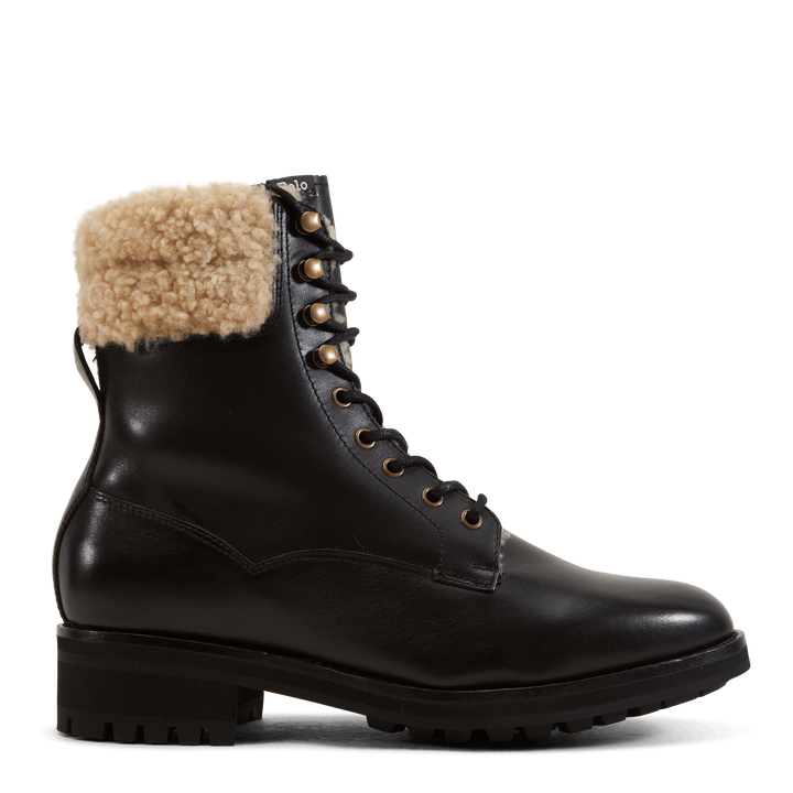 Bryson Leather & Shearling Field Boot Black