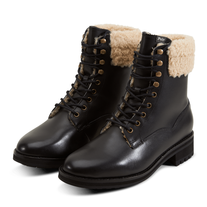 Bryson Leather & Shearling Field Boot Black