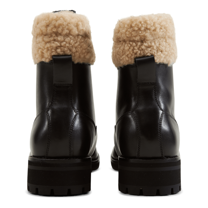 Bryson Leather & Shearling Field Boot Black