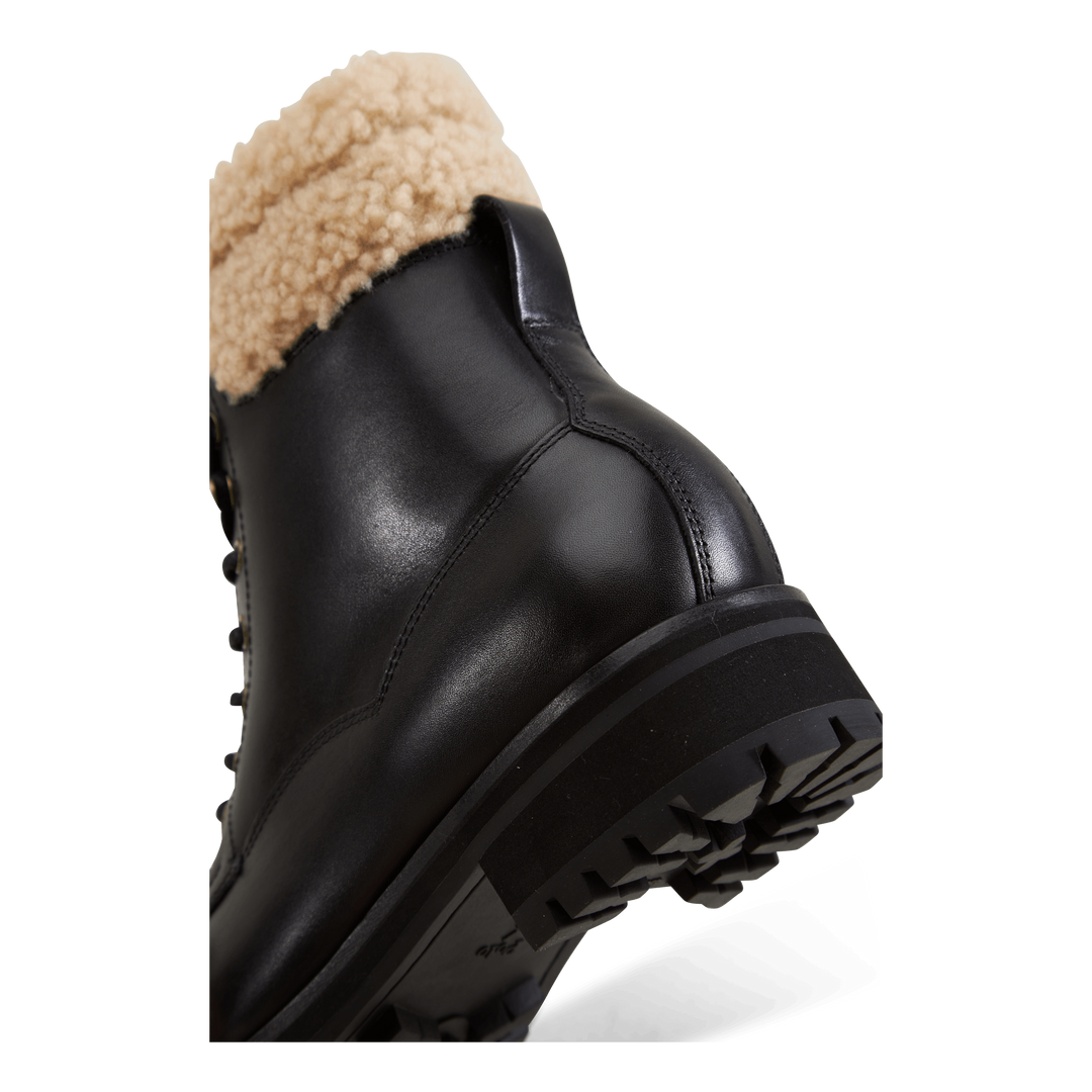 Bryson Leather & Shearling Field Boot Black