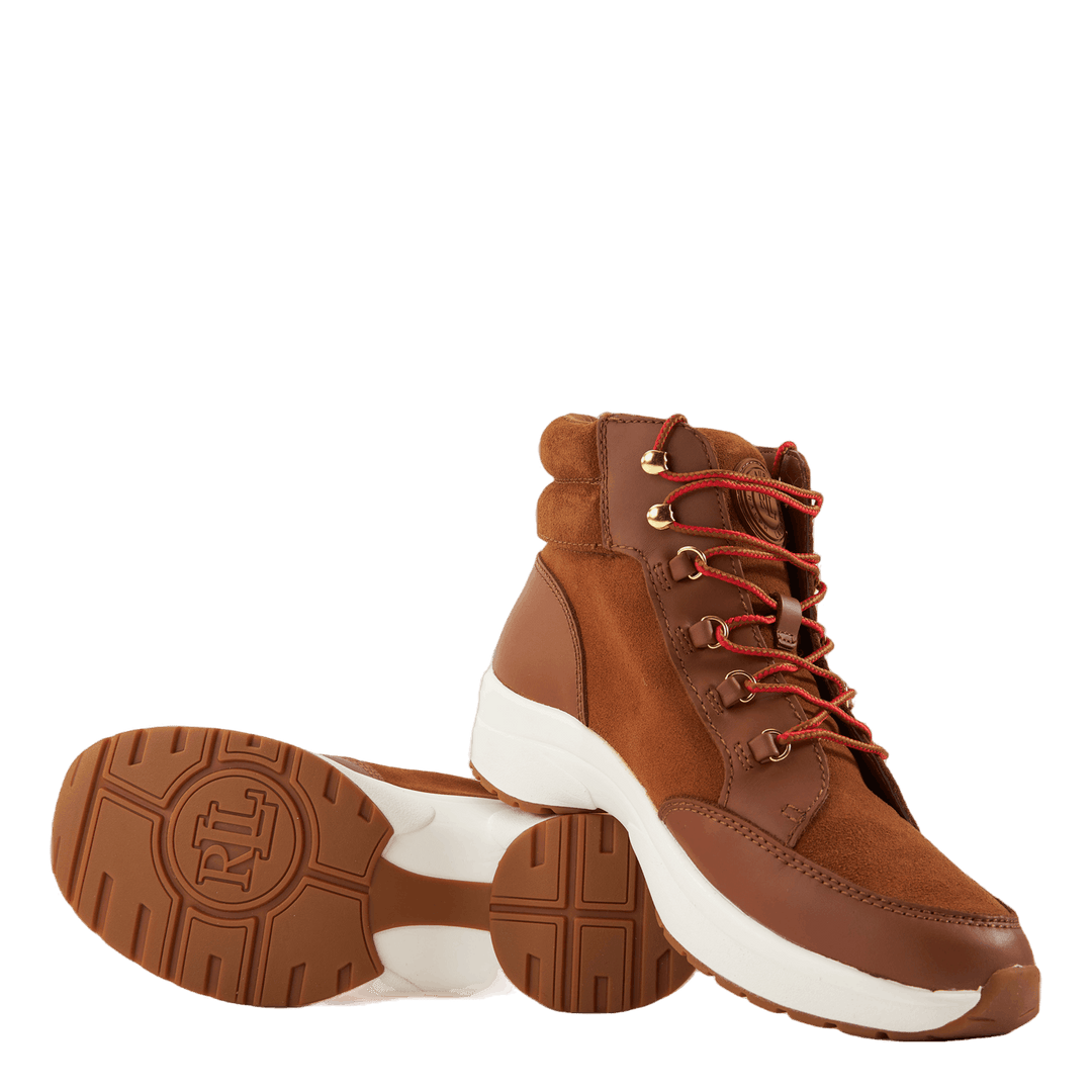 Rylee Suede & Leather High-Top Sneaker Whiskey/Deep Saddle Tan