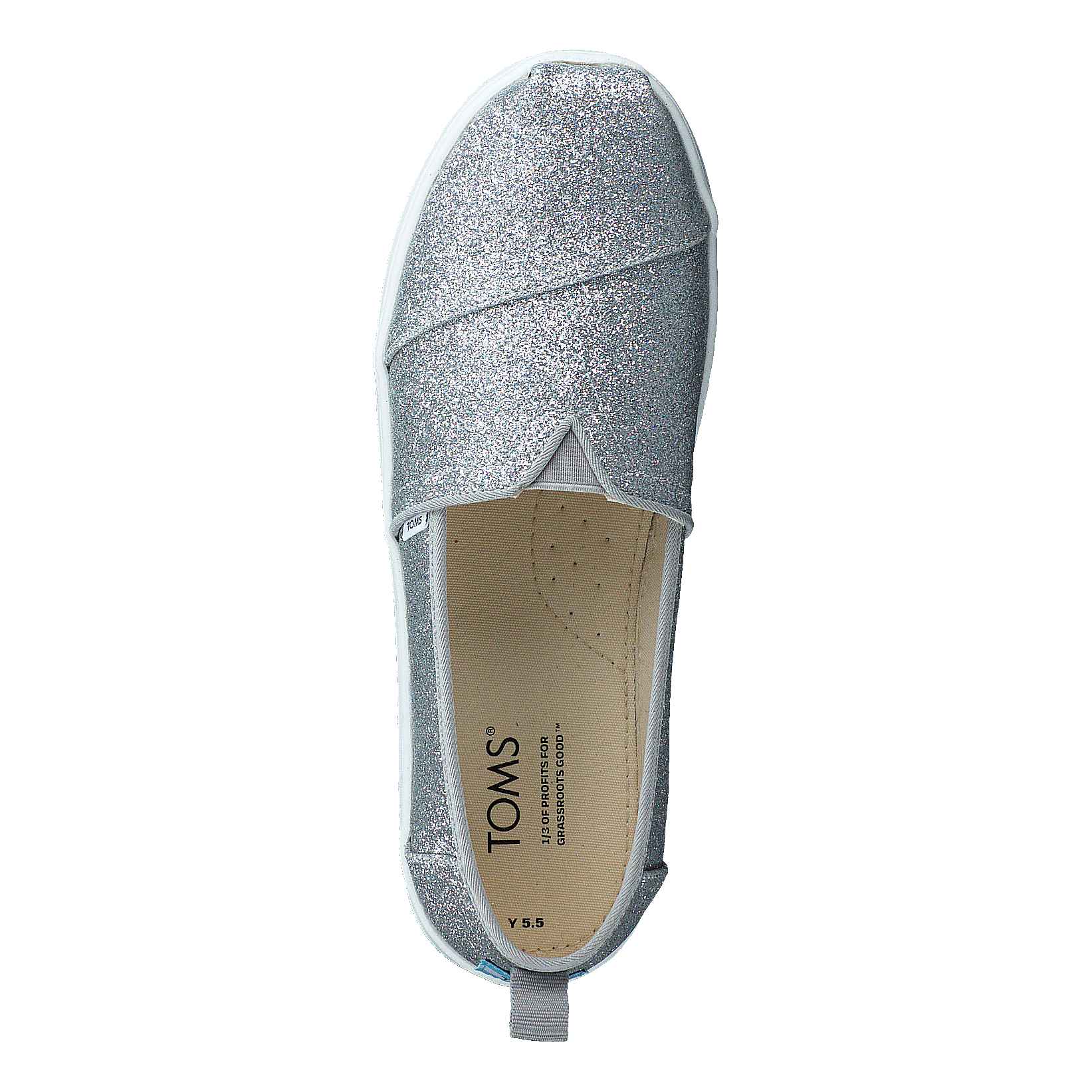 Toms silver iridescent glitter 2025 women's classics