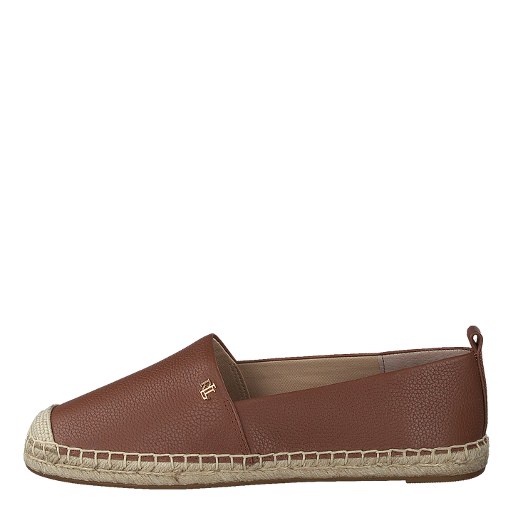 Cameryn IV Tumbled Leather Espadrille Deep Saddle Tan