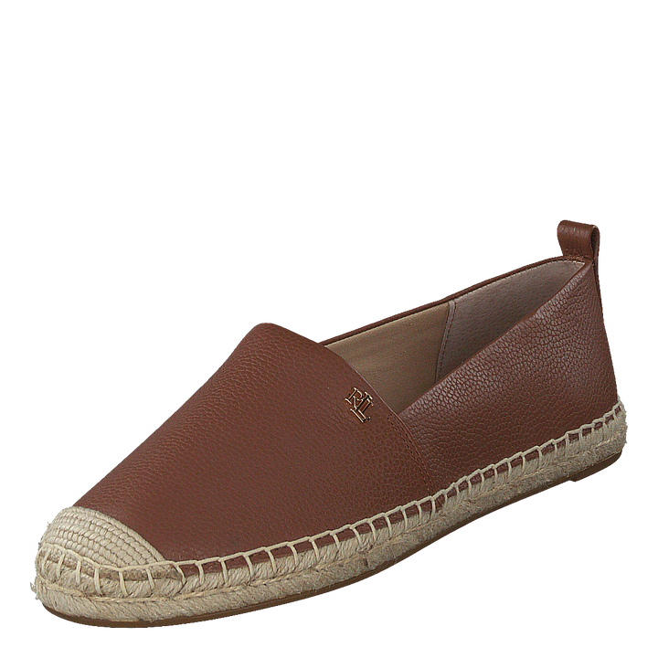 Cameryn IV Tumbled Leather Espadrille Deep Saddle Tan