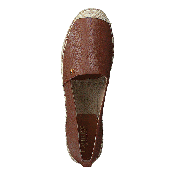 Cameryn IV Tumbled Leather Espadrille Deep Saddle Tan