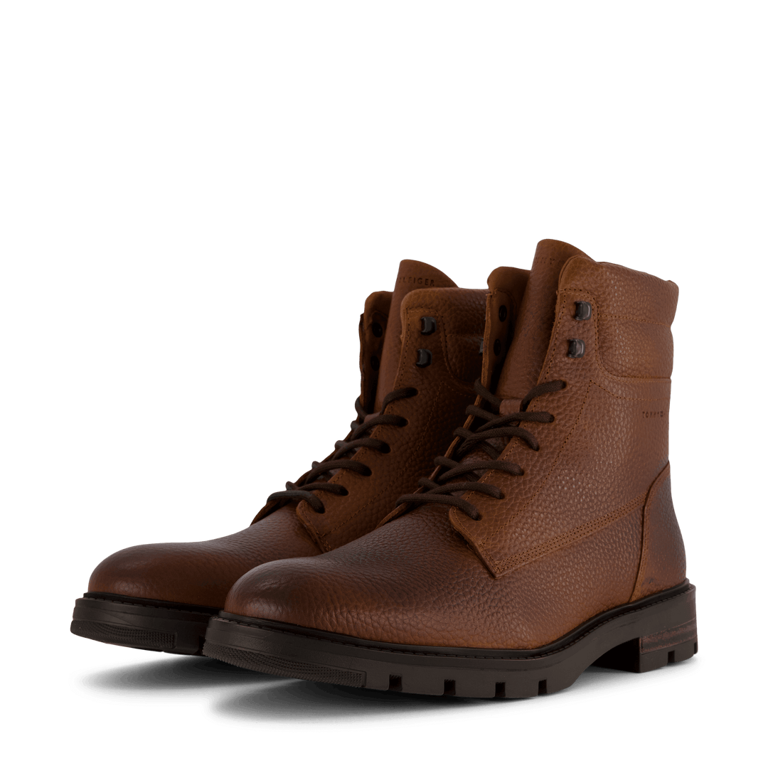 Tommy Hilfiger Varm Padded Hilfiger Lth Boot Cognac –