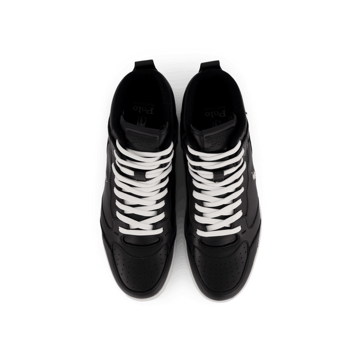 Court Leather High-Top Sneaker Black / White PP