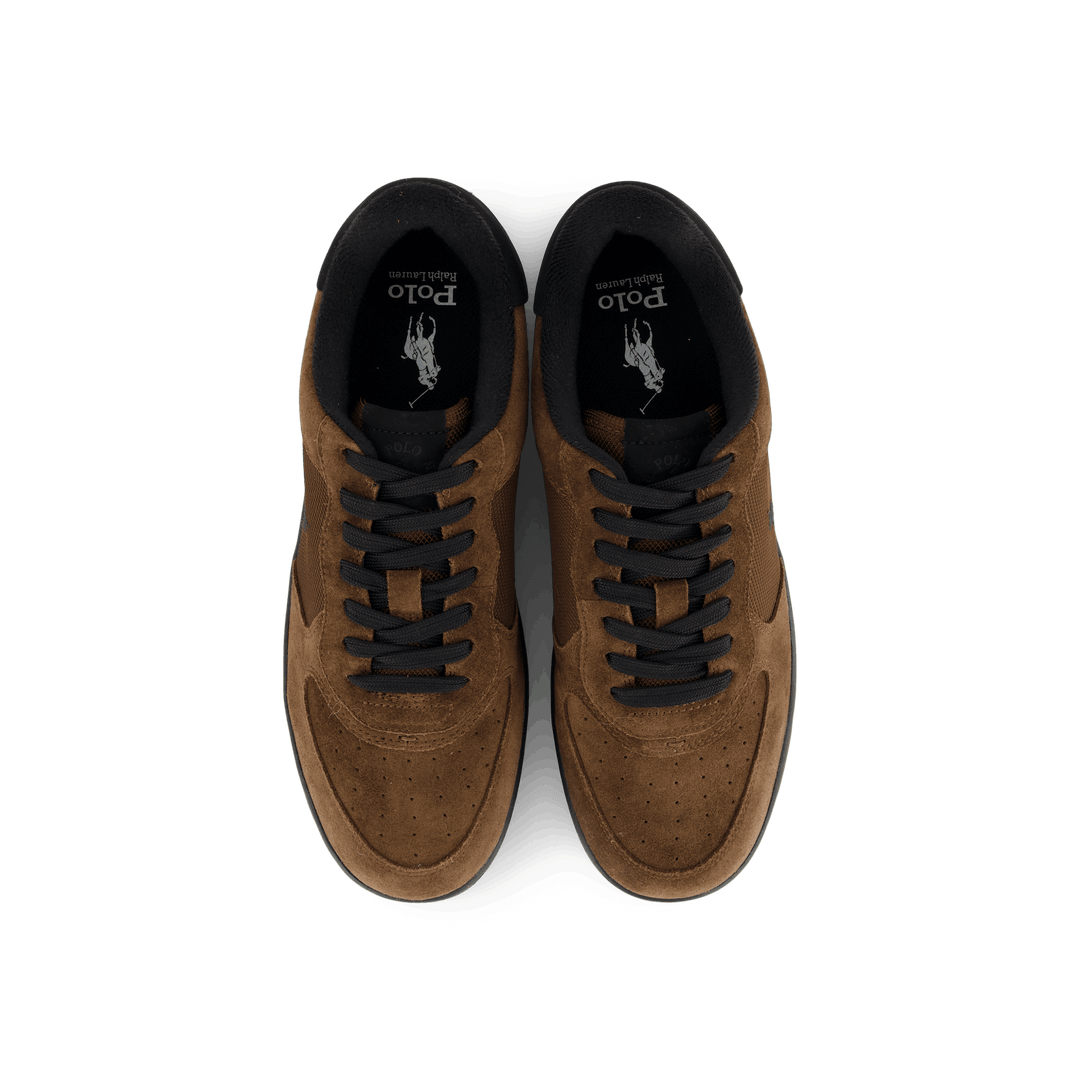 Masters Court Suede-Paneled Sneaker Brown