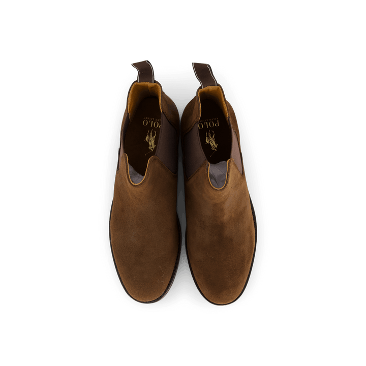 Bryson Waxed Suede Chelsea Boot Chocolate Brown