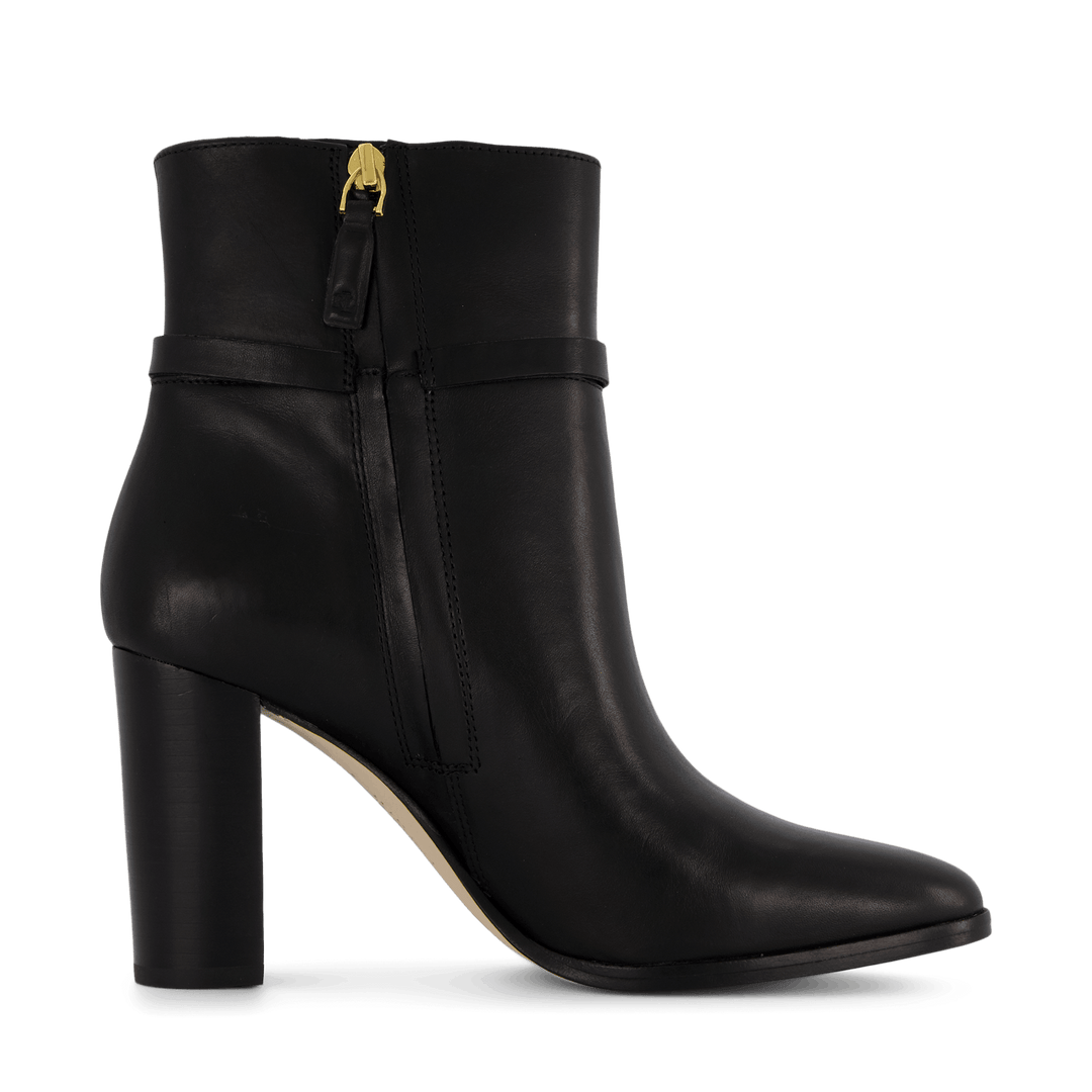 Maxie Burnished Leather Bootie Black
