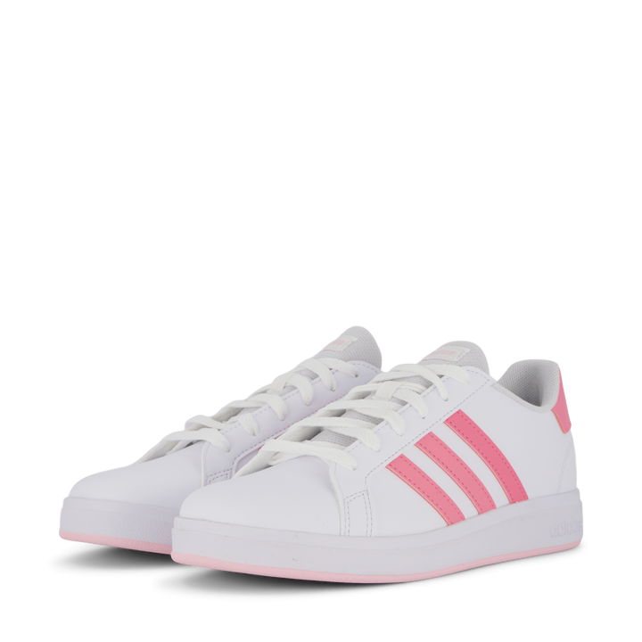 Grand Court Lifestyle Tennis Lace-Up Shoes Cloud White / Bliss Pink / Clear Pink