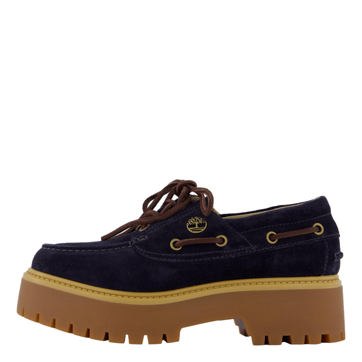 Stone Street Boat Shoe Dark Blue Suede