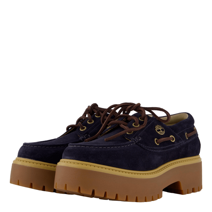 Stone Street Boat Shoe Dark Blue Suede