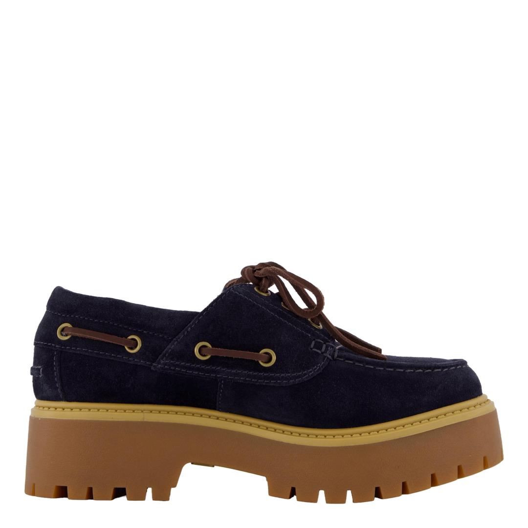 Stone Street Boat Shoe Dark Blue Suede