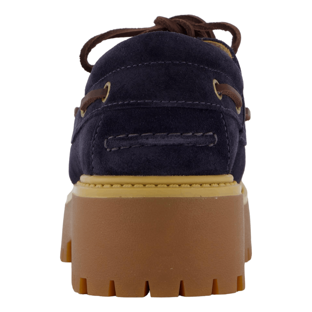 Stone Street Boat Shoe Dark Blue Suede