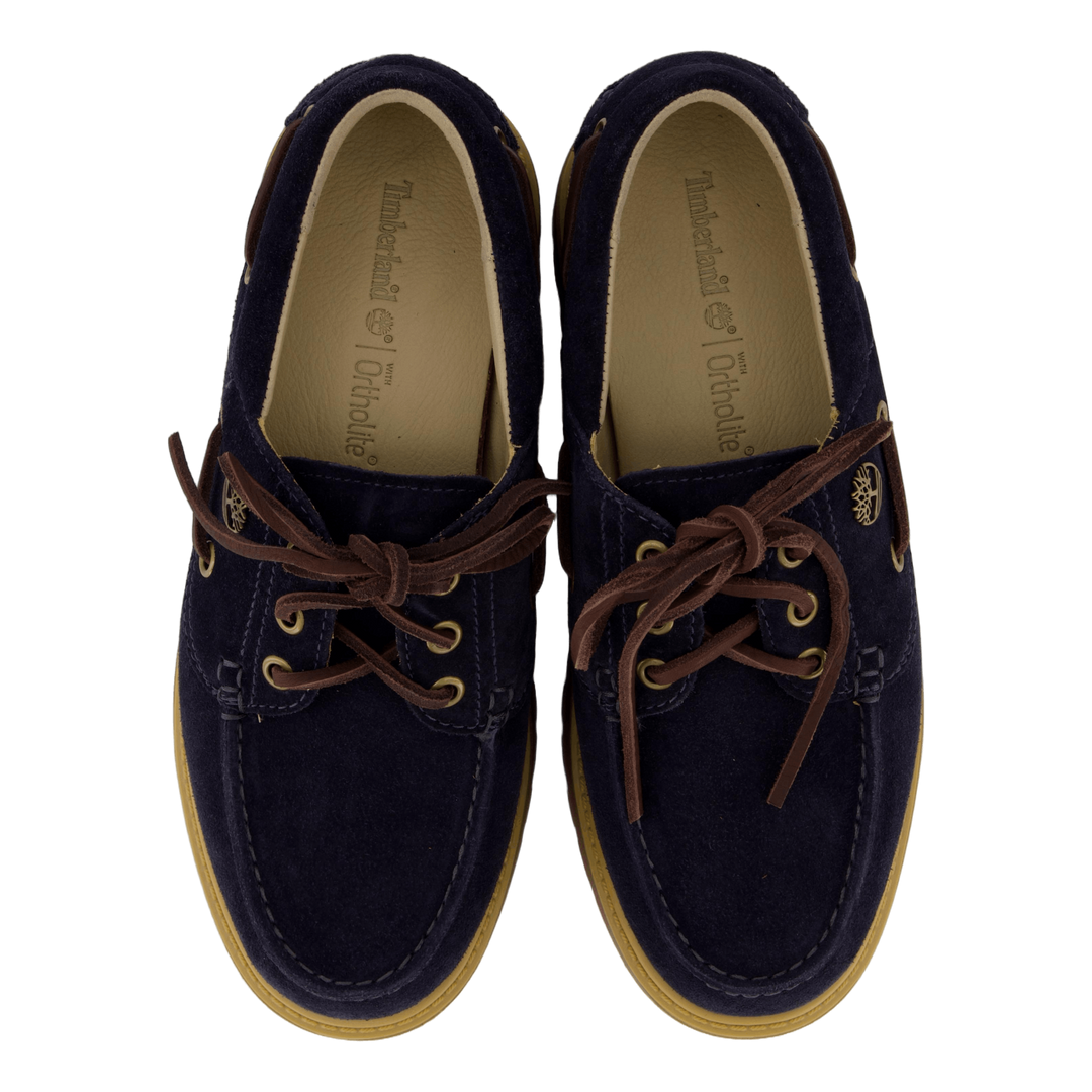 Stone Street Boat Shoe Dark Blue Suede