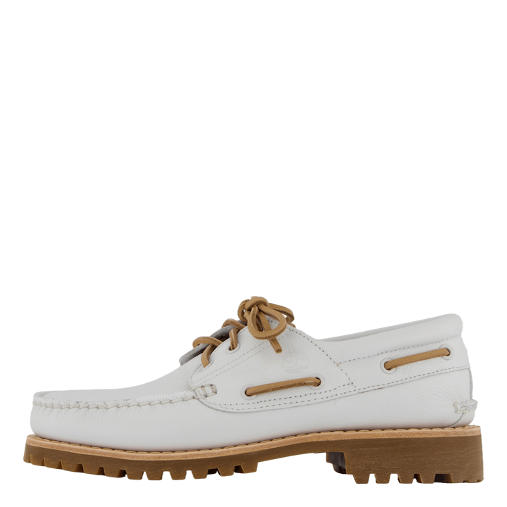 Timberland Authentic Boat Shoe White Full Grain