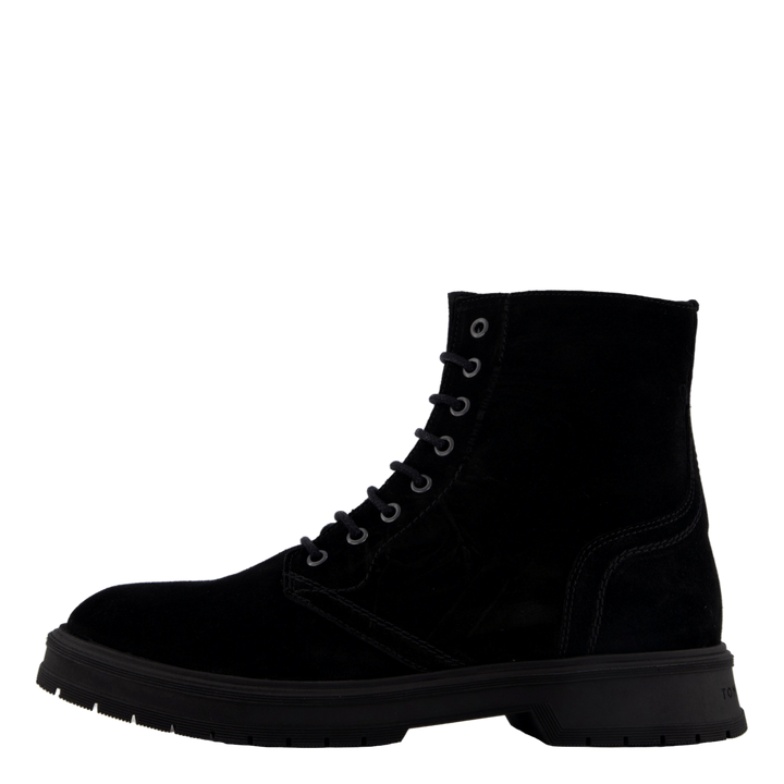 Hilfiger Suede Lace Zip Boot Black