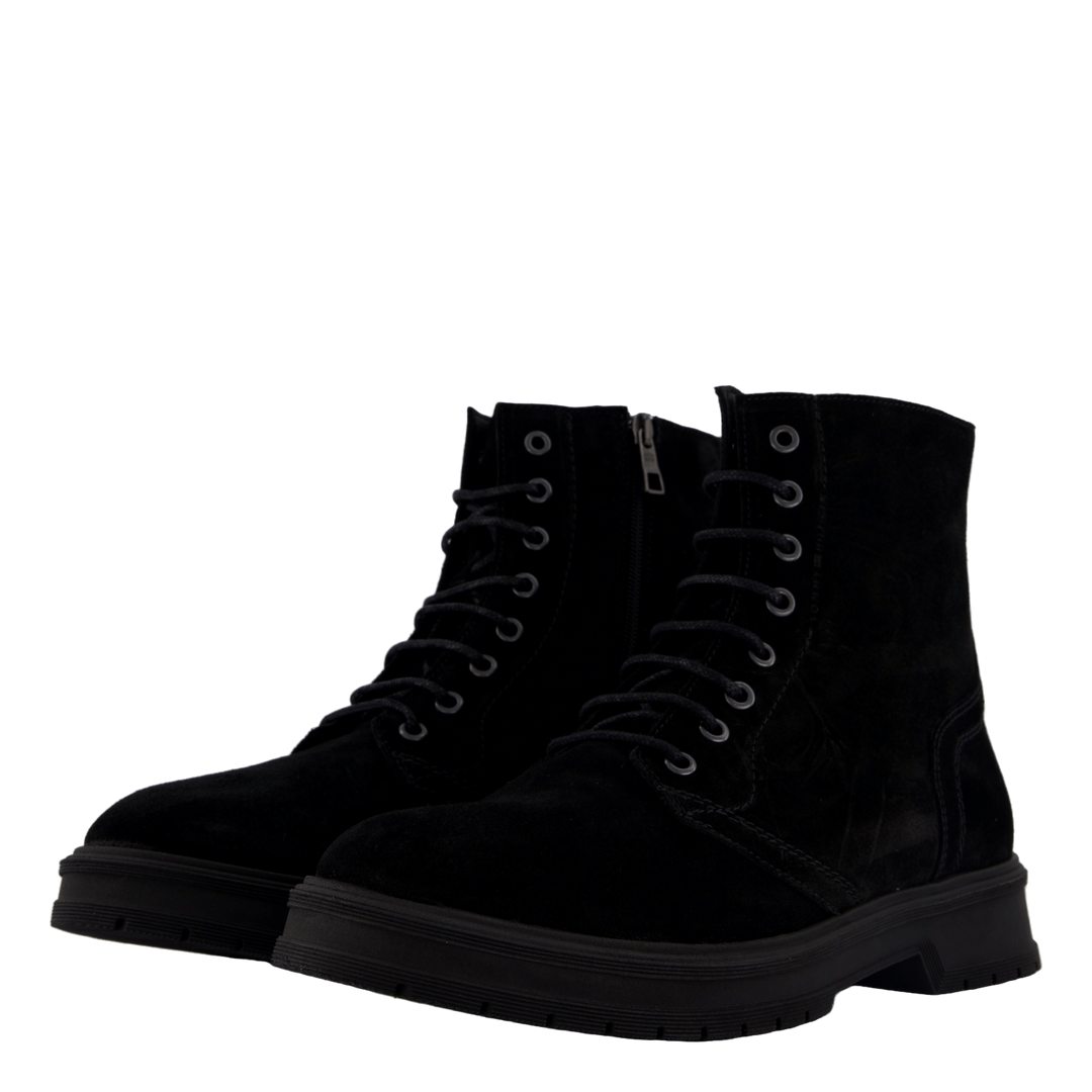 Hilfiger Suede Lace Zip Boot Black