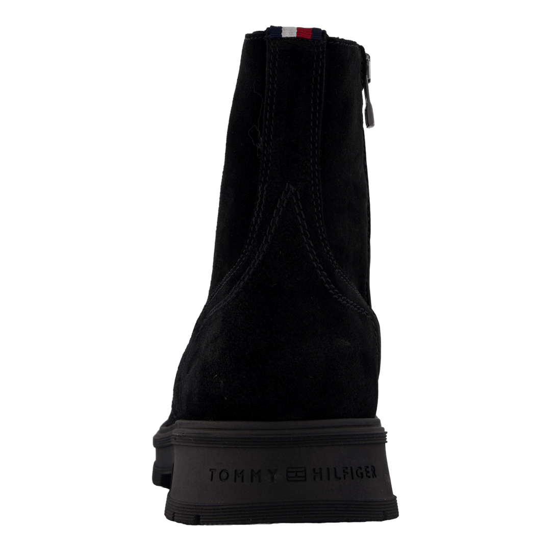 Hilfiger Suede Lace Zip Boot Black