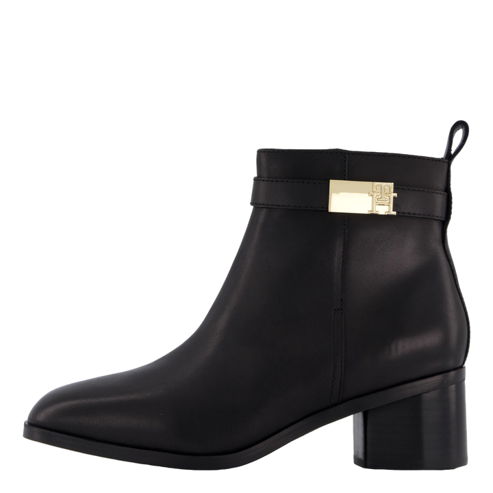 Th Logo Mid Heel Bootie Black