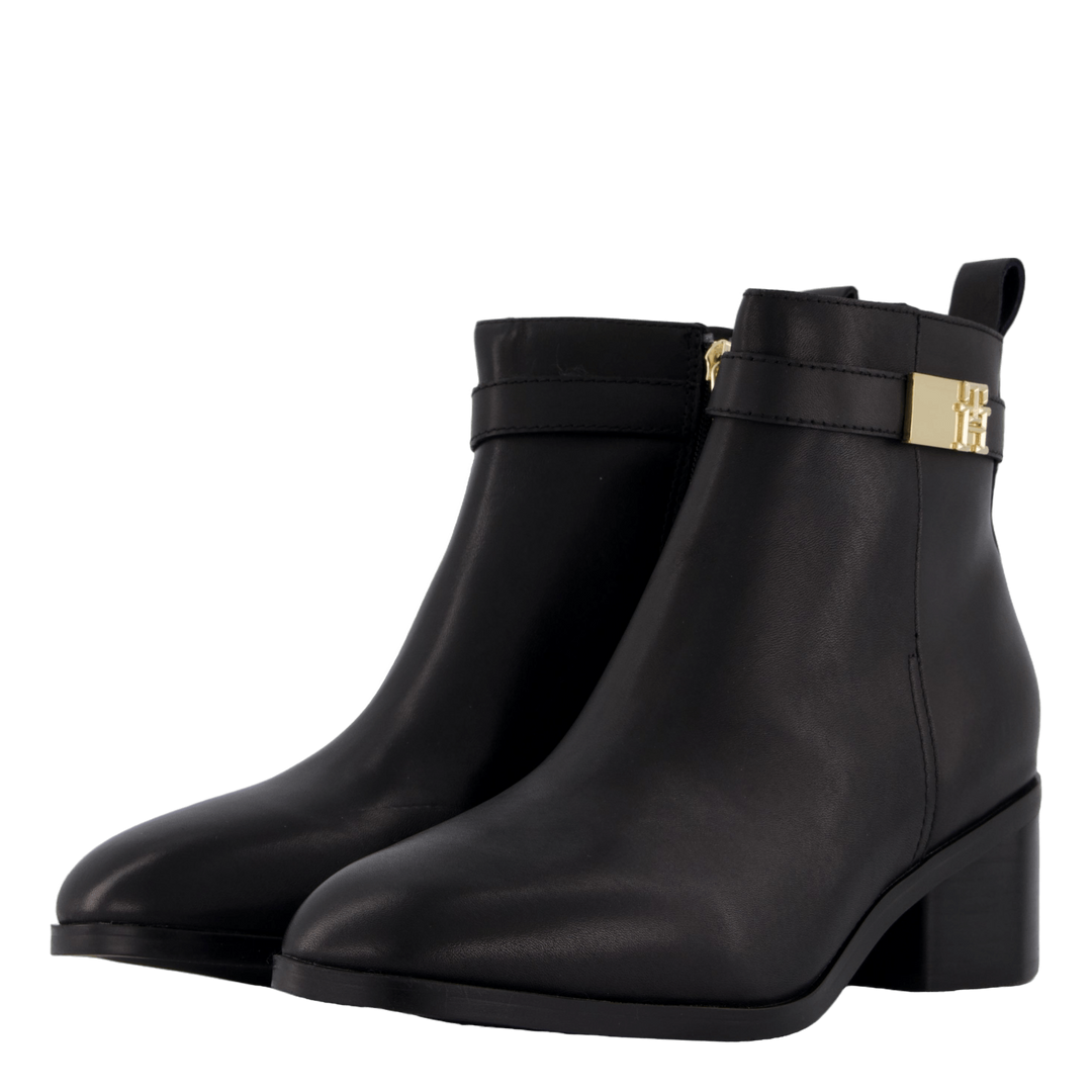 Th Logo Mid Heel Bootie Black