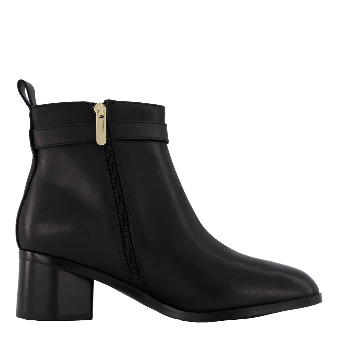 Th Logo Mid Heel Bootie Black