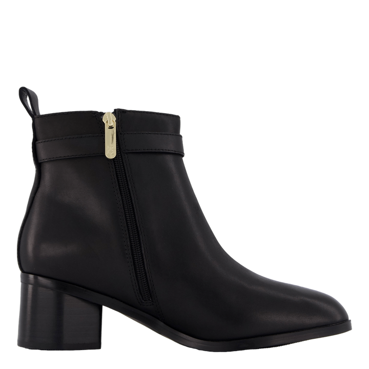 Th Logo Mid Heel Bootie Black