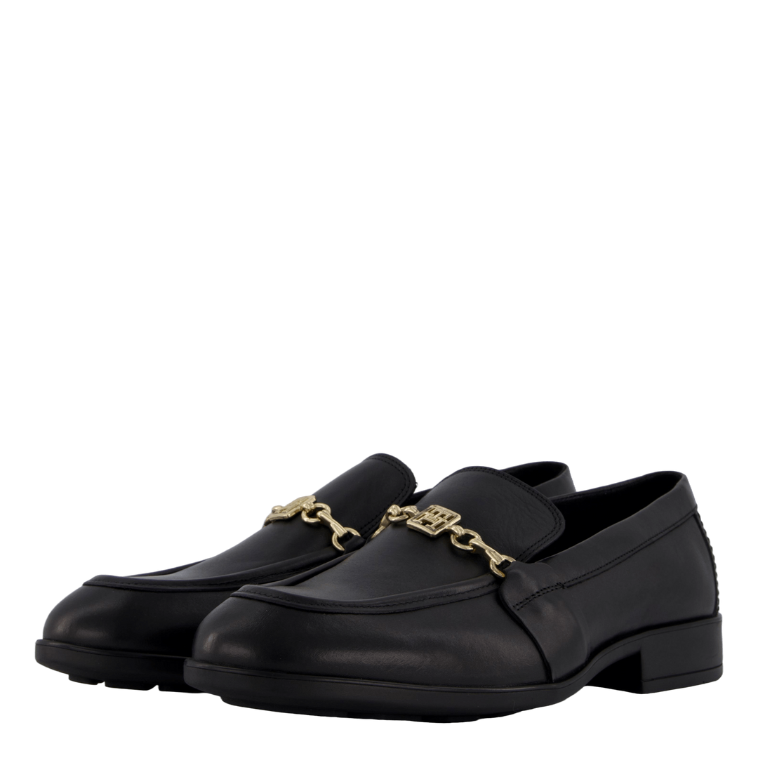 Th Chain Leather Loafer Black