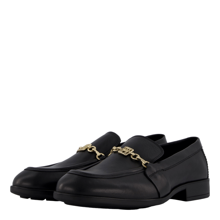 Th Chain Leather Loafer Black